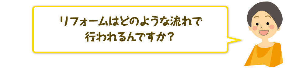 リフォームどのような流れで行われるんですか？